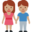 woman and man holding hands, medium skin tone